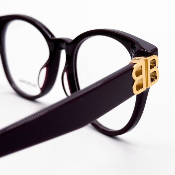 NEW BALENCIAGA EYEGLASSES BB0173O 003 ROUND VIOLET WOMEN EYEWEAR BALENCIAGA - Picture 7 of 10